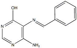 6-amino-5-(benzylideneamino)-4-pyrimidinol 结构式
