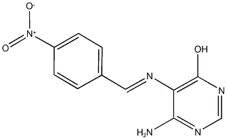 6-amino-5-({4-nitrobenzylidene}amino)-4-pyrimidinol 结构式