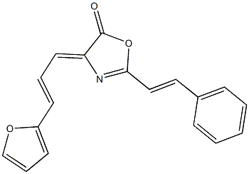 4-[3-(2-furyl)-2-propenylidene]-2-(2-phenylvinyl)-1,3-oxazol-5(4H)-one 结构式