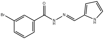 3-bromo-N'-(1H-pyrrol-2-ylmethylene)benzohydrazide 结构式