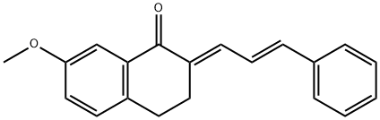 7-methoxy-2-(3-phenyl-2-propenylidene)-3,4-dihydro-1(2H)-naphthalenone 结构式