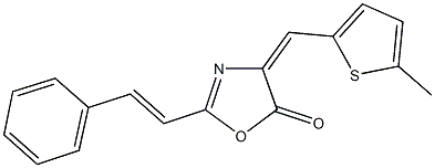 4-[(5-methyl-2-thienyl)methylene]-2-(2-phenylvinyl)-1,3-oxazol-5(4H)-one 结构式