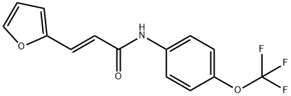 3-(2-furyl)-N-[4-(trifluoromethoxy)phenyl]acrylamide 结构式