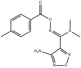 4-amino-N,N-dimethyl-N'-[(4-methylbenzoyl)oxy]-1,2,5-oxadiazole-3-carboximidamide 结构式