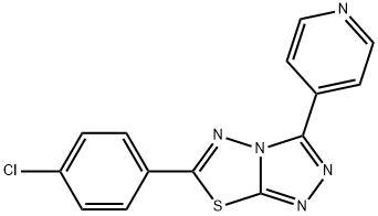 6-(4-chlorophenyl)-3-(4-pyridinyl)[1,2,4]triazolo[3,4-b][1,3,4]thiadiazole 结构式