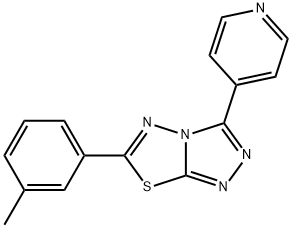 6-(3-methylphenyl)-3-(4-pyridinyl)[1,2,4]triazolo[3,4-b][1,3,4]thiadiazole 结构式