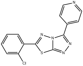 6-(2-chlorophenyl)-3-(4-pyridinyl)[1,2,4]triazolo[3,4-b][1,3,4]thiadiazole 结构式