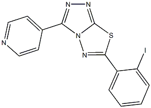 6-(2-iodophenyl)-3-(4-pyridinyl)[1,2,4]triazolo[3,4-b][1,3,4]thiadiazole 结构式