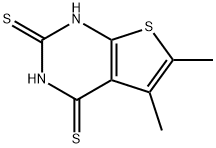 5,6-dimethyl-2-sulfanylthieno[2,3-d]pyrimidin-4-yl hydrosulfide 结构式