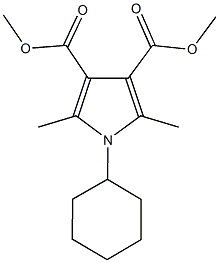 dimethyl 1-cyclohexyl-2,5-dimethyl-1H-pyrrole-3,4-dicarboxylate 结构式