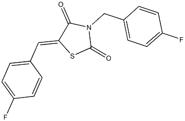 3-(4-fluorobenzyl)-5-(4-fluorobenzylidene)-1,3-thiazolidine-2,4-dione 结构式