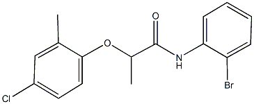 N-(2-bromophenyl)-2-(4-chloro-2-methylphenoxy)propanamide 结构式