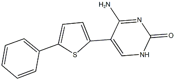 4-amino-5-(5-phenyl-2-thienyl)-2(1H)-pyrimidinone 结构式