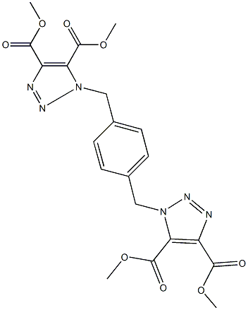 dimethyl 1-(4-{[4,5-bis(methoxycarbonyl)-1H-1,2,3-triazol-1-yl]methyl}benzyl)-1H-1,2,3-triazole-4,5-dicarboxylate 结构式