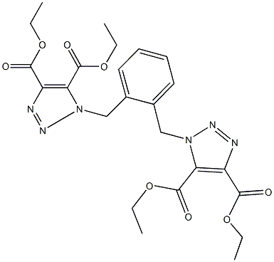 diethyl 1-(2-{[4,5-bis(ethoxycarbonyl)-1H-1,2,3-triazol-1-yl]methyl}benzyl)-1H-1,2,3-triazole-4,5-dicarboxylate 结构式