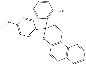 3-(2-fluorophenyl)-3-(4-methoxyphenyl)-3H-benzo[f]chromene 结构式