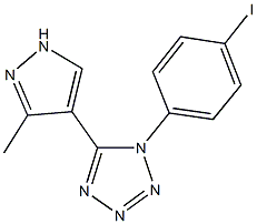 1-(4-iodophenyl)-5-(3-methyl-1H-pyrazol-4-yl)-1H-tetraazole 结构式