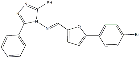 4-({[5-(4-bromophenyl)-2-furyl]methylene}amino)-5-phenyl-4H-1,2,4-triazol-3-yl hydrosulfide 结构式