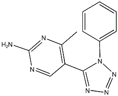 4-methyl-5-(1-phenyl-1H-tetraazol-5-yl)-2-pyrimidinylamine 结构式