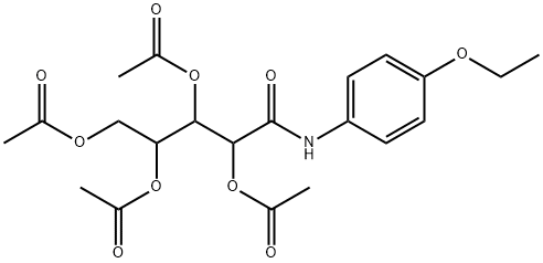 2-(acetyloxy)-1-[1,2-bis(acetyloxy)ethyl]-3-(4-ethoxyanilino)-3-oxopropyl acetate 结构式
