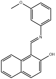 1-{[(3-methoxyphenyl)imino]methyl}-2-naphthol 结构式