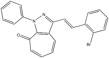 3-[2-(2-bromophenyl)vinyl]-1-phenylcyclohepta[c]pyrazol-8(1H)-one 结构式