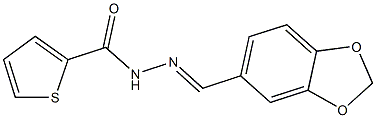 N'-(1,3-benzodioxol-5-ylmethylene)-2-thiophenecarbohydrazide 结构式