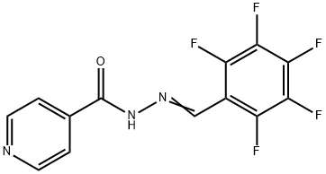 N'-(2,3,4,5,6-pentafluorobenzylidene)isonicotinohydrazide 结构式