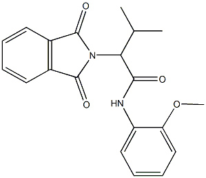 2-(1,3-dioxo-1,3-dihydro-2H-isoindol-2-yl)-N-(2-methoxyphenyl)-3-methylbutanamide 结构式