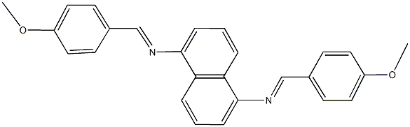 N-(4-methoxybenzylidene)-N-{5-[(4-methoxybenzylidene)amino]-1-naphthyl}amine 结构式
