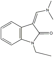 3-[(dimethylamino)methylene]-1-ethyl-1,3-dihydro-2H-indol-2-one 结构式