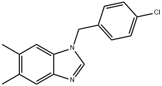 1-[(4-氯苯基)甲基]-5,6-二甲基-1H-1,3-苯并二唑 结构式