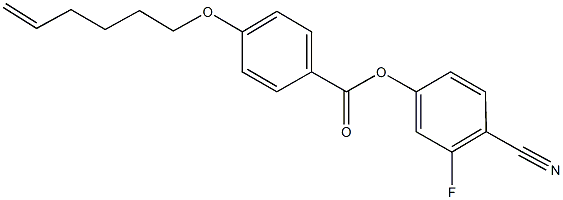 4-cyano-3-fluorophenyl 4-(5-hexenyloxy)benzoate 结构式