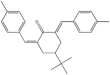 4-tert-butyl-2,6-bis(4-methylbenzylidene)cyclohexanone 结构式
