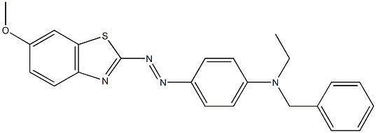 N-benzyl-N-ethyl-N-{4-[(6-methoxy-1,3-benzothiazol-2-yl)diazenyl]phenyl}amine 结构式