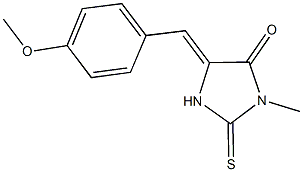 5-(4-methoxybenzylidene)-3-methyl-2-thioxo-4-imidazolidinone 结构式