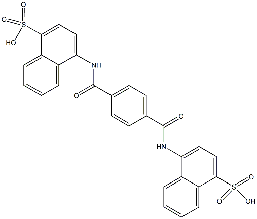 4-[(4-{[(4-sulfo-1-naphthyl)amino]carbonyl}benzoyl)amino]-1-naphthalenesulfonic acid 结构式