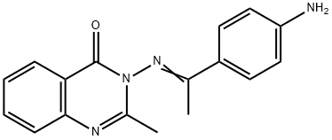 3-{[1-(4-aminophenyl)ethylidene]amino}-2-methyl-4(3H)-quinazolinone 结构式