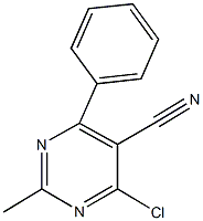 4-chloro-2-methyl-6-phenyl-5-pyrimidinecarbonitrile 结构式