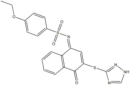 4-ethoxy-N-(4-oxo-3-(1H-1,2,4-triazol-3-ylsulfanyl)-1(4H)-naphthalenylidene)benzenesulfonamide 结构式