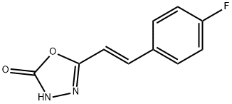 5-[2-(4-fluorophenyl)vinyl]-1,3,4-oxadiazol-2-ol 结构式