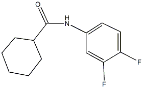 N-(3,4-difluorophenyl)cyclohexanecarboxamide 结构式