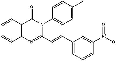 2-(2-{3-nitrophenyl}vinyl)-3-(4-methylphenyl)-4(3H)-quinazolinone 结构式