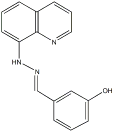 3-hydroxybenzaldehyde quinolin-8-ylhydrazone 结构式