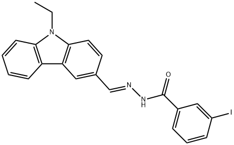 N'-[(9-ethyl-9H-carbazol-3-yl)methylene]-3-iodobenzohydrazide 结构式