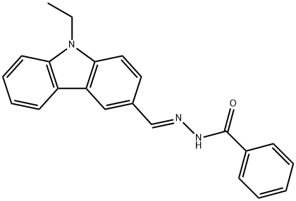 N'-[(9-ethyl-9H-carbazol-3-yl)methylene]benzohydrazide 结构式