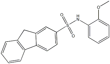 N-(2-methoxyphenyl)-9H-fluorene-2-sulfonamide 结构式