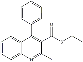 S-ethyl 2-methyl-4-phenyl-3-quinolinecarbothioate 结构式