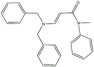 3-(dibenzylamino)-N-methyl-N-phenylacrylamide 结构式