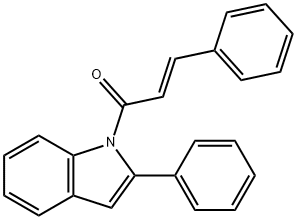 1-cinnamoyl-2-phenyl-1H-indole 结构式